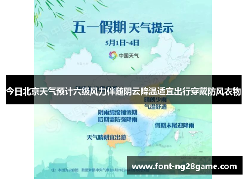 今日北京天气预计六级风力伴随阴云降温适宜出行穿戴防风衣物